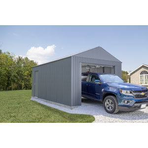 sojag everest 12 ft. x 20 ft. metal garage shed wayfair
